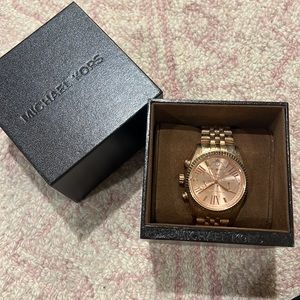 Michael Kors lexington chronograph rose gold watch #MK5569